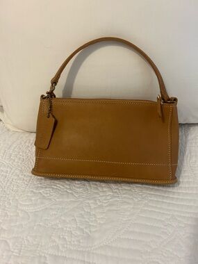Coach Tan Leather Top-Handle Shoulder Bag